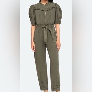 Sea NY Women’s Layla jumpsuit, army color, size 4